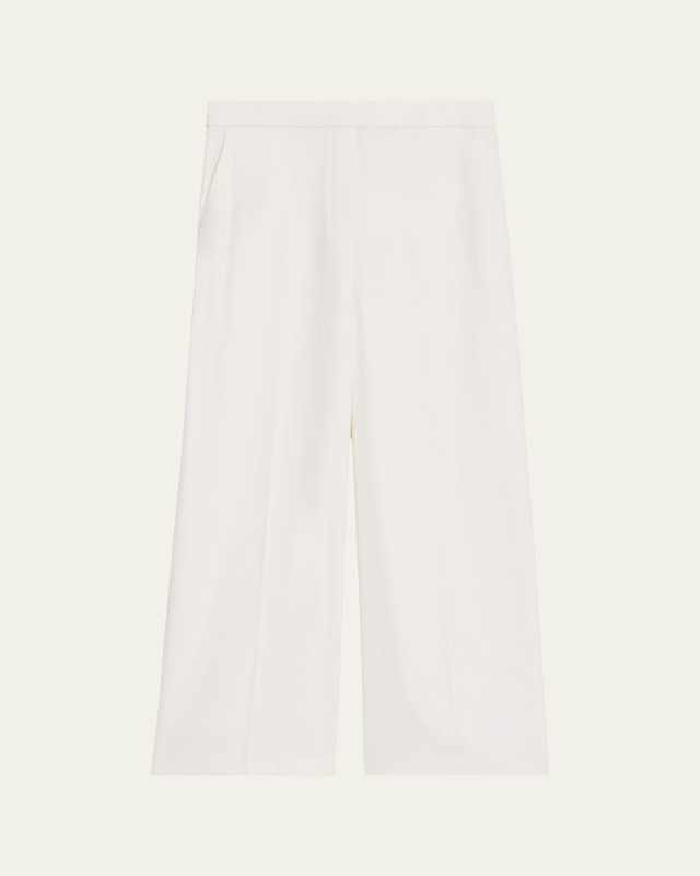 Relaxed Straight-Leg Pull-On Pants